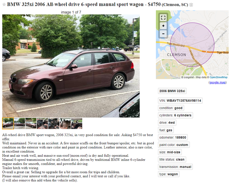Illustration for article titled I found this wonderful E91 with a six speed